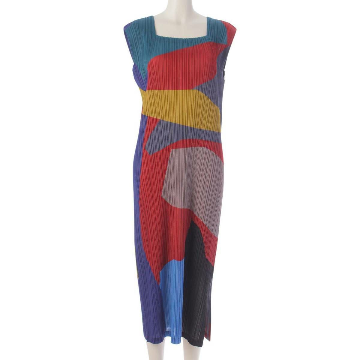 イッセイミヤケ Issey miyake プリーツプリーズ スクエアネック