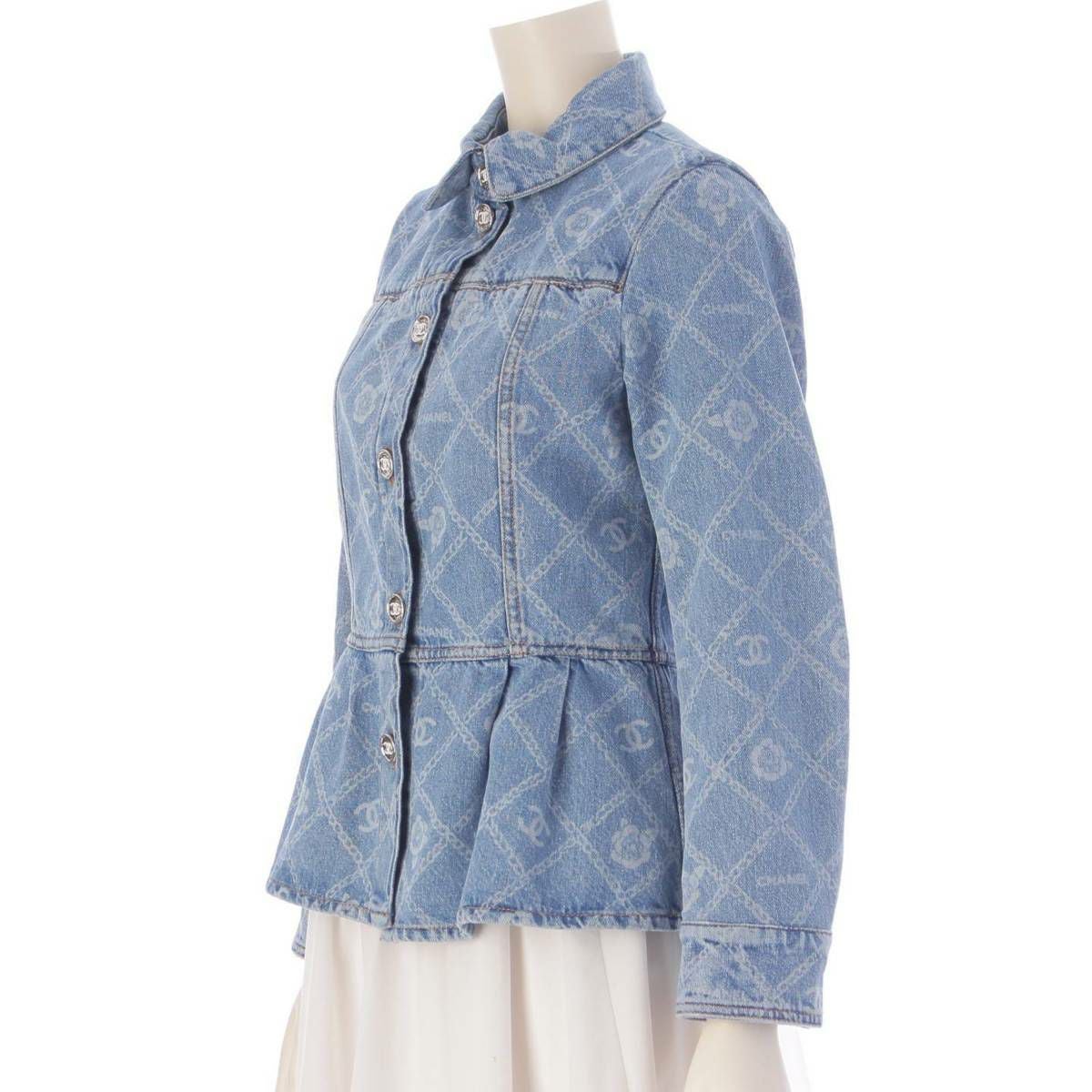 シャネル Chanel 23-24AW ココマーク マトラッセ カメリア デニム