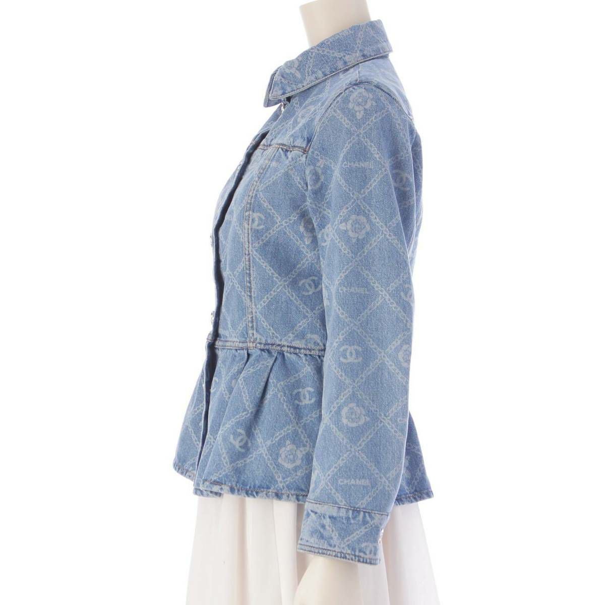 シャネル Chanel 23-24AW ココマーク マトラッセ カメリア デニム