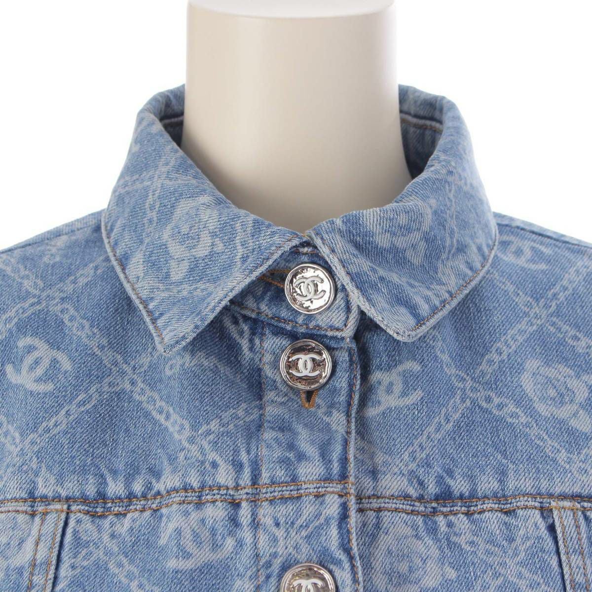 シャネル Chanel 23-24AW ココマーク マトラッセ カメリア デニム