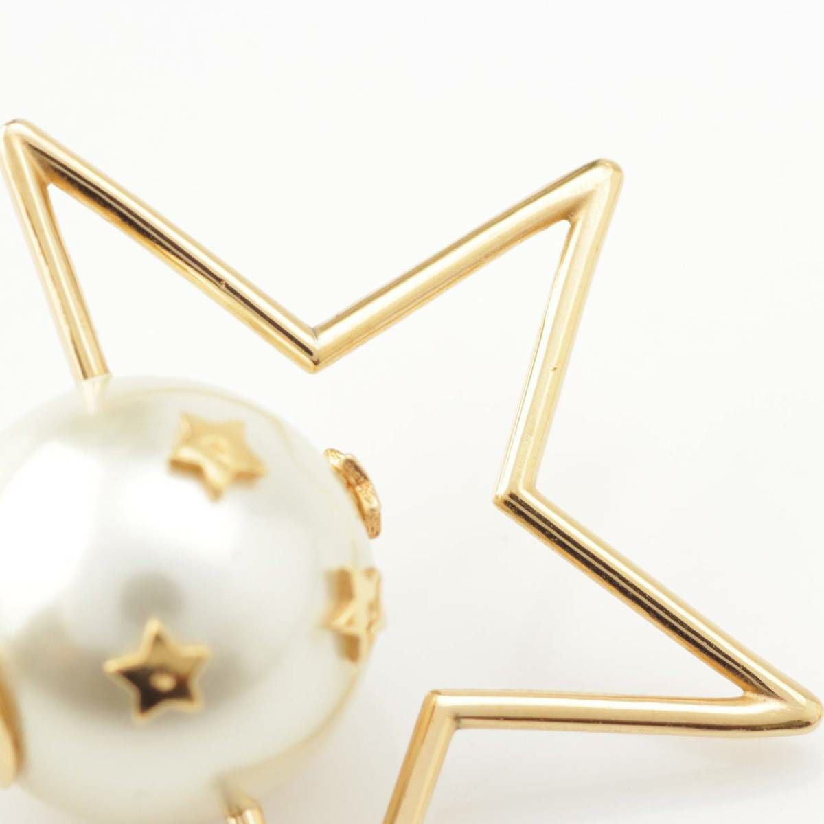 ディオール DIOR トライバル パール スター 星 CDロゴ ピアス