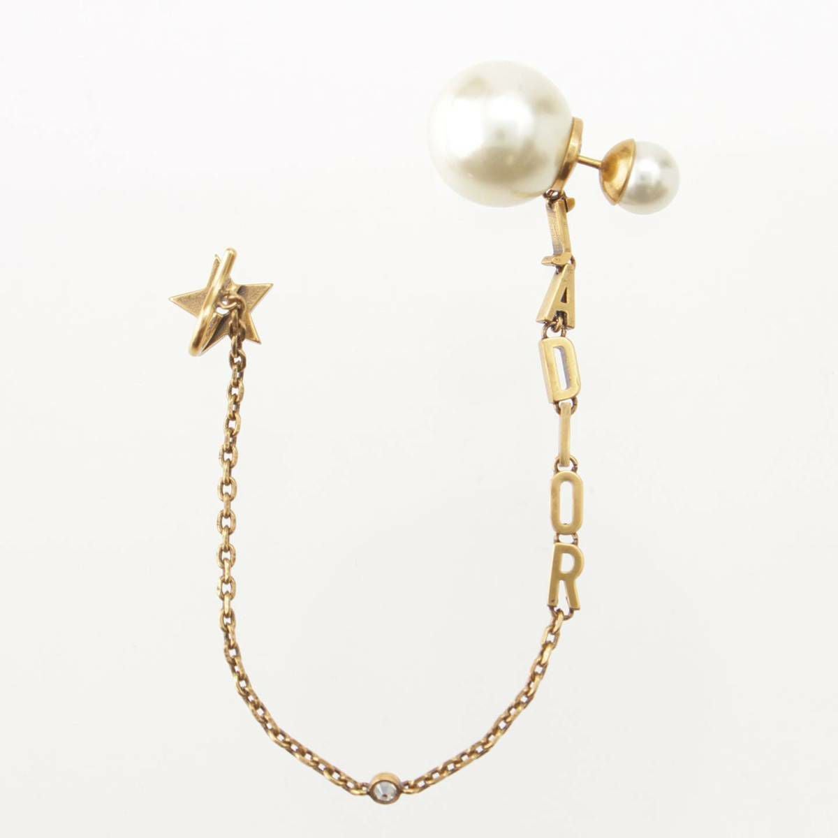 Dior J'ADIOR パール スター チェーン ピアス(片耳) ディオール DIOR J'ADIOR トライバル パール スター チェーン