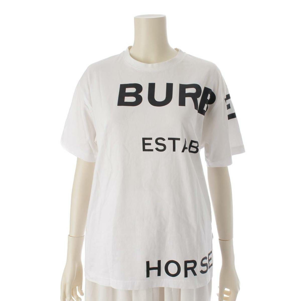 BURBERRY ロゴプリント Tシャツ ホワイト XXXS BURBERRY ロゴプリント Tシャツ ホワイト XXXS BURBERRY ロゴプリント