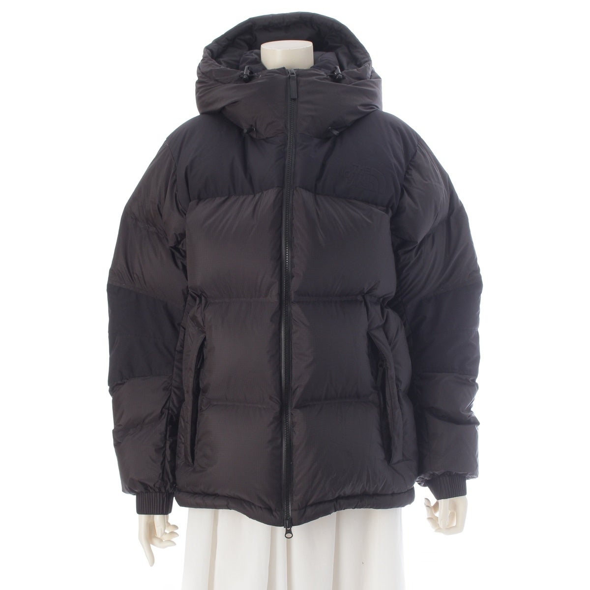 THE NORTH FACE ダウンジャケット ブラック　45 ザ・ノースフェイス ヌプシフーディー ナイロン ウィンドストッパー