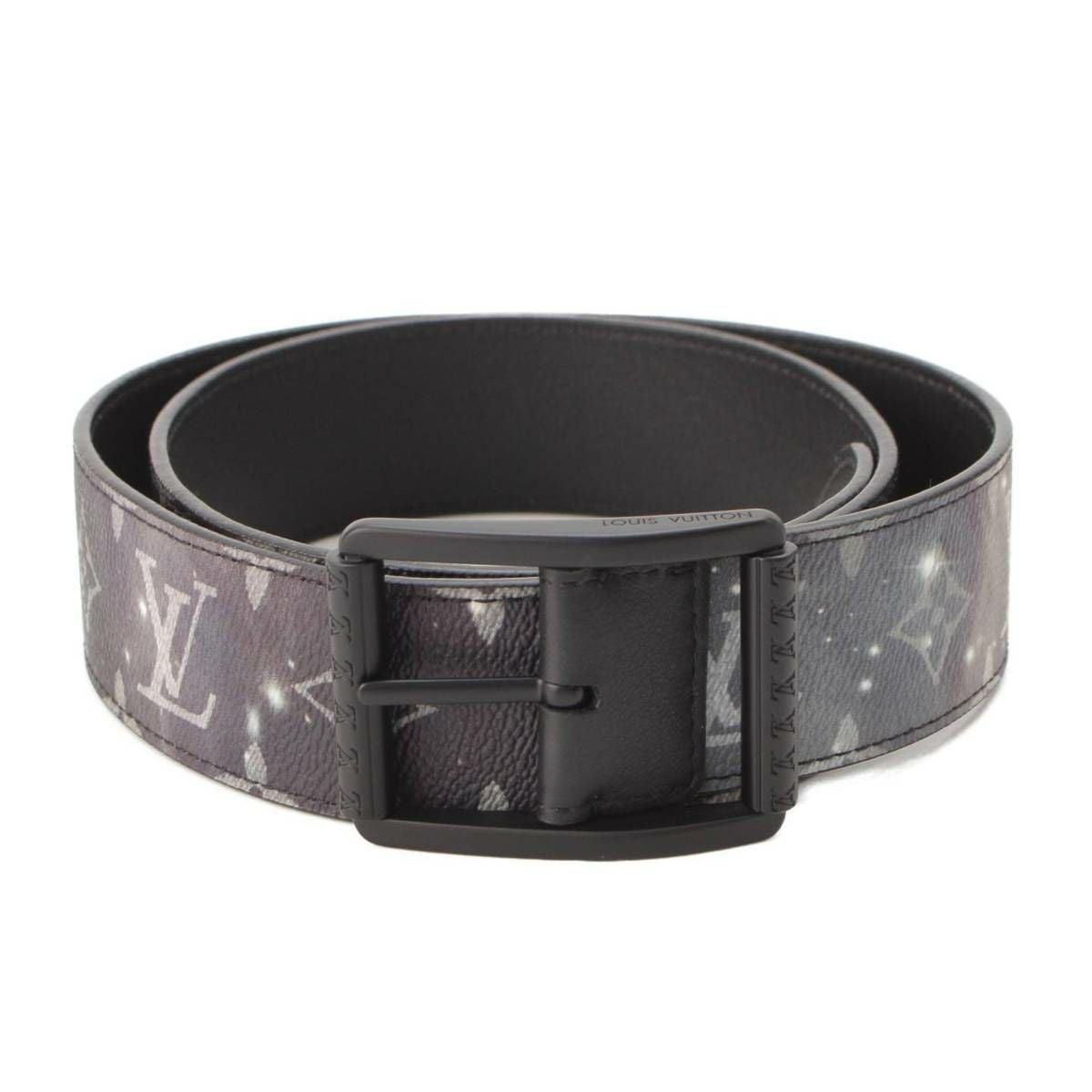 LOUIS VUITTON ルイヴィトン サンチュール リヴェルソ PVC×GP ブラック モノグラムギャラクシー ベルト M0132 AC3170 ルイヴィトン メンズ モノグラムギャラクシー サンチュール