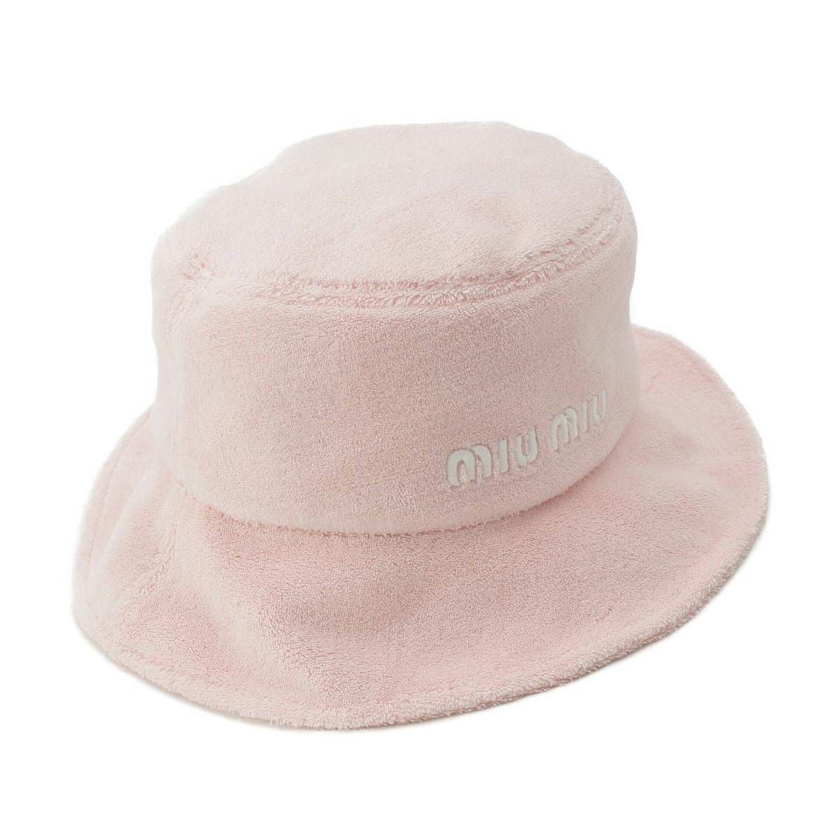ミュウミュウ Miu Miu 22SS ロゴ パイル バケットハット 帽子 5HC196