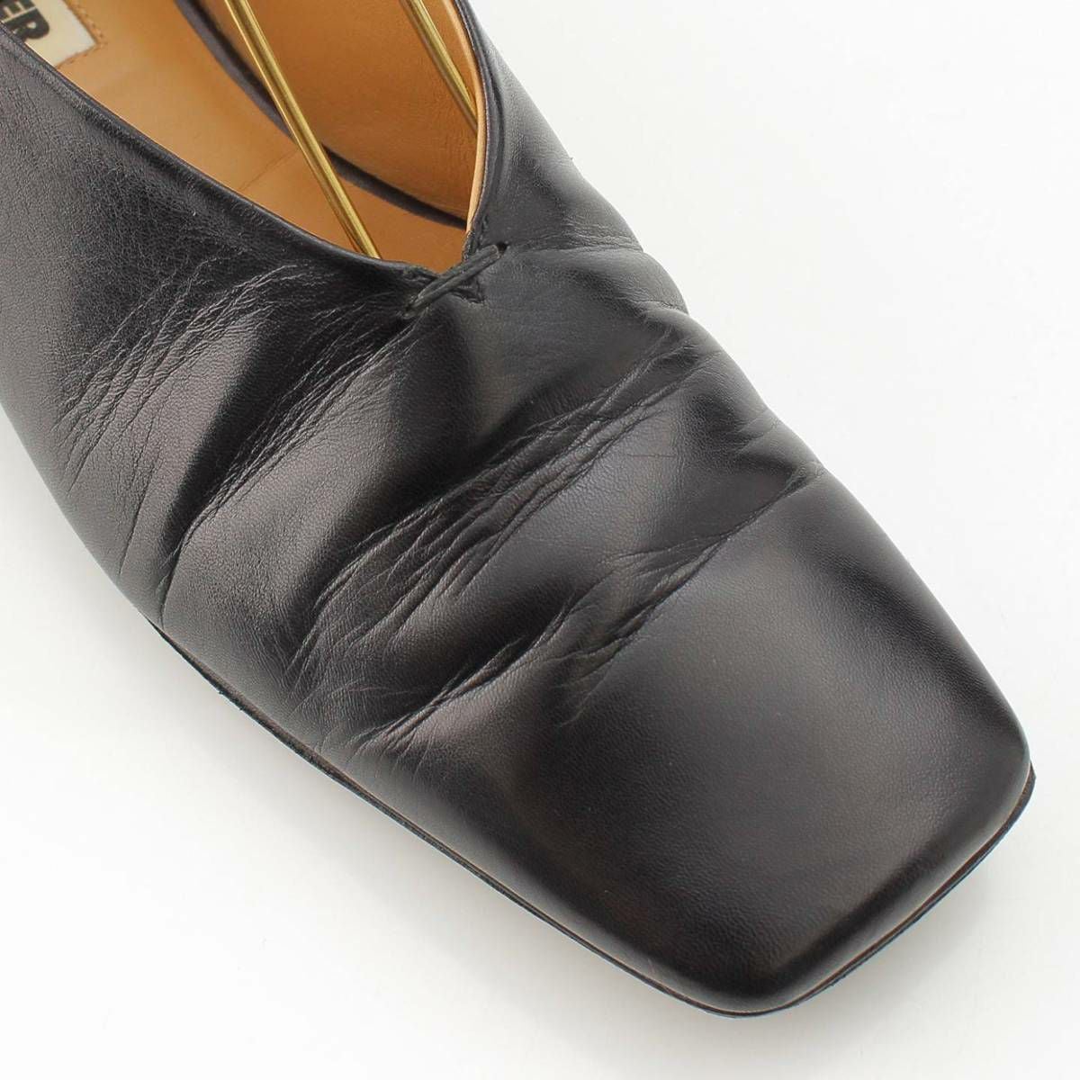 ジルサンダー Jil Sander バンブー アンクル レザー フラット パンプス