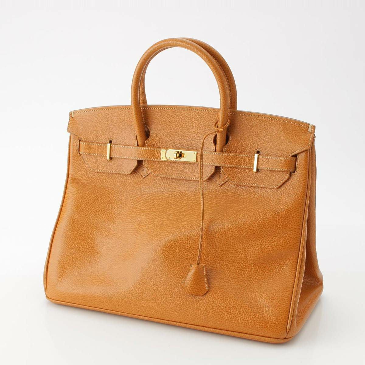 ハイクラス HIGH CLASS バーキン型 レザー 本革 ゴールド金具