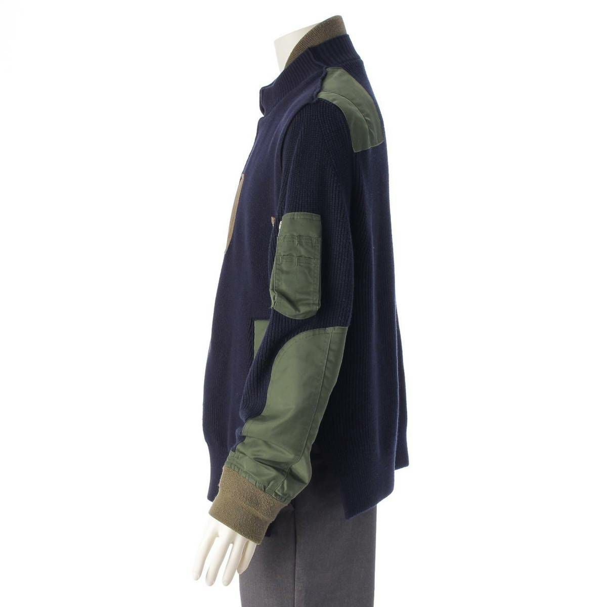 サカイ sacai 20aw メンズ ニット ドッキング ジャケット ブルゾン 20
