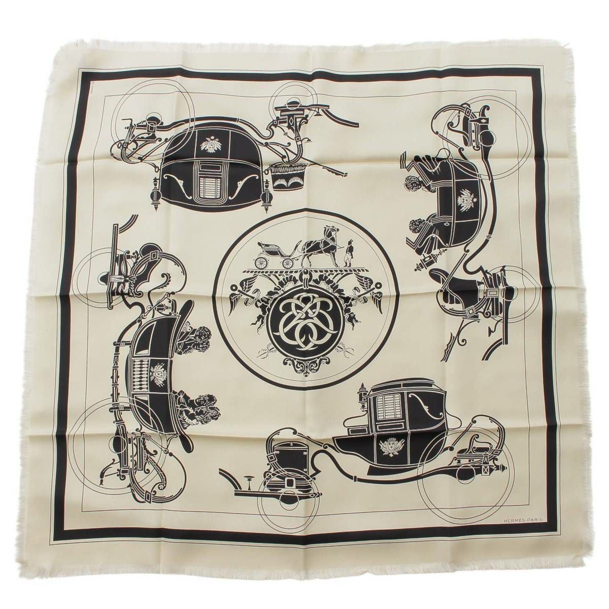 HERMES シルク スカーフ　カレ80 エルメス Hermes カレ80 シルク スカーフ FRANGE HOMME エクス