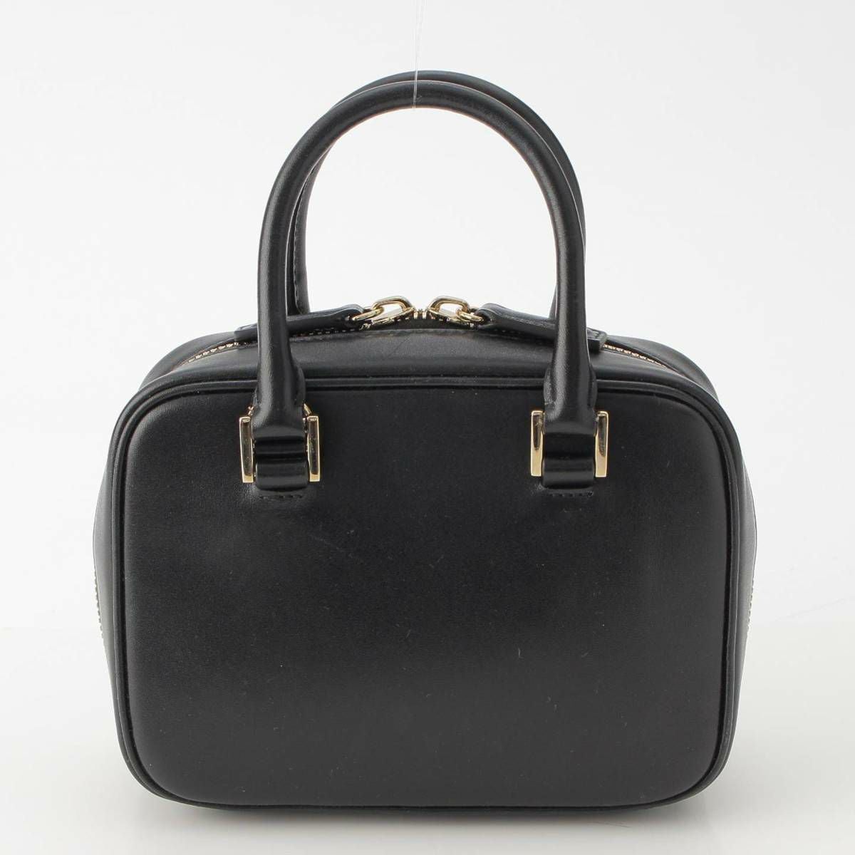 【美品】JIL SANDER ジルサンダー レザー ハンドバッグ 名作 ブラック ジルサンダー Jil Sander Jビジョン レザー ロゴ ダブルハンドル ミニ