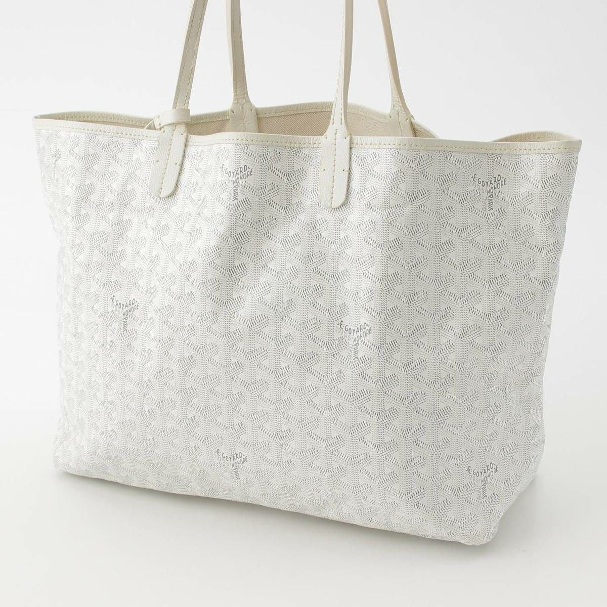 ゴヤール GOYARD サンルイPM ポーチ付き PVC×レザー トートバッグ