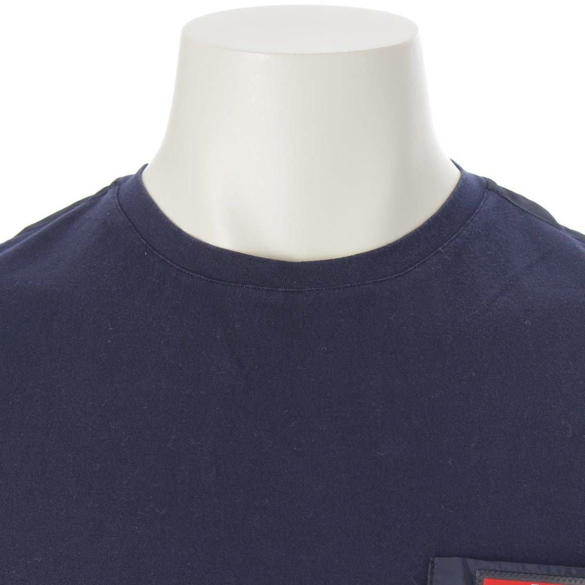 プラダスポーツ Sport 18年 メンズ ナイロン切り替え Tシャツ 半袖