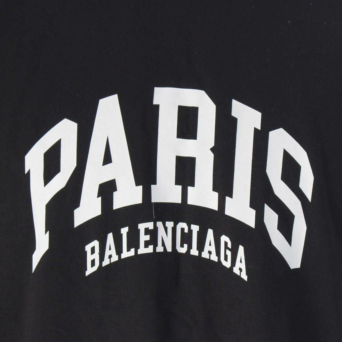 バレンシアガ 21年 メンズ CITIES PARIS ロゴプリント 半袖 Tシャツ