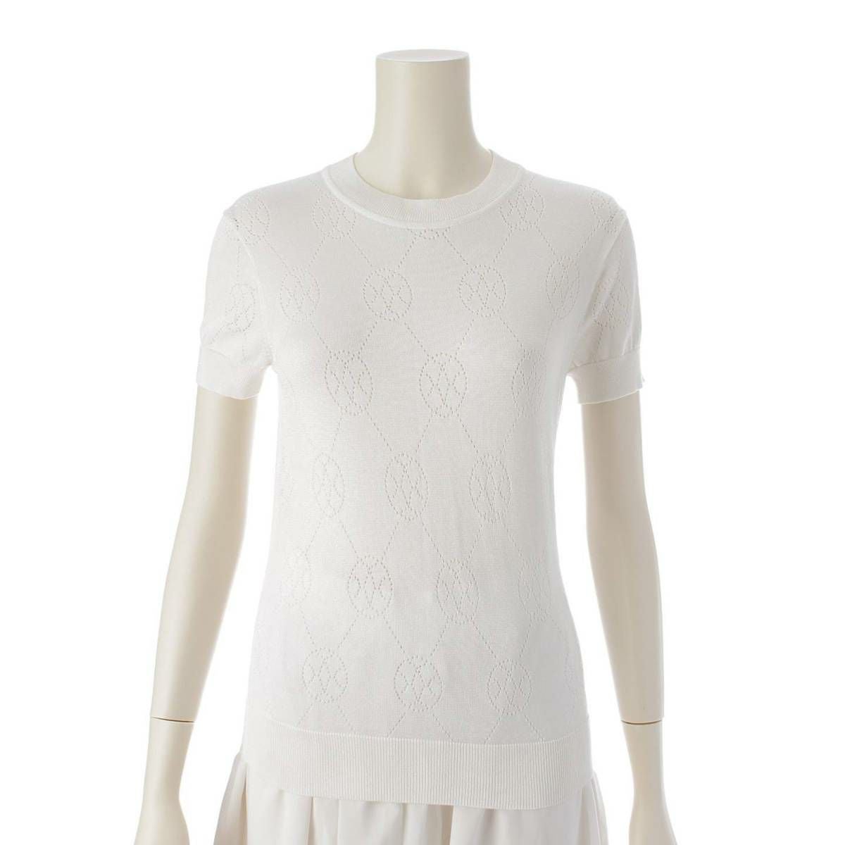 エルメス Hermes 22SS コットン マイクロ Hリフト ニット 半袖 Tシャツ