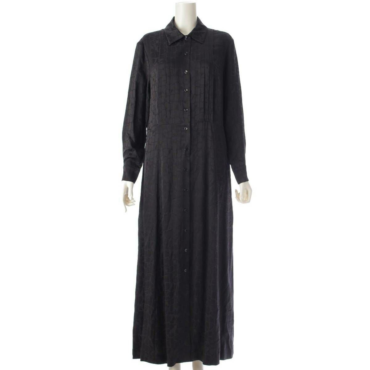 セリーヌ 19AW エディ期 クロコダイル柄 シルク ロングシャツ