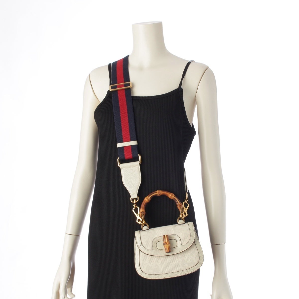 グッチ バンブー 1947 ジャンボGG 2WAY ショルダー ハンドバッグ