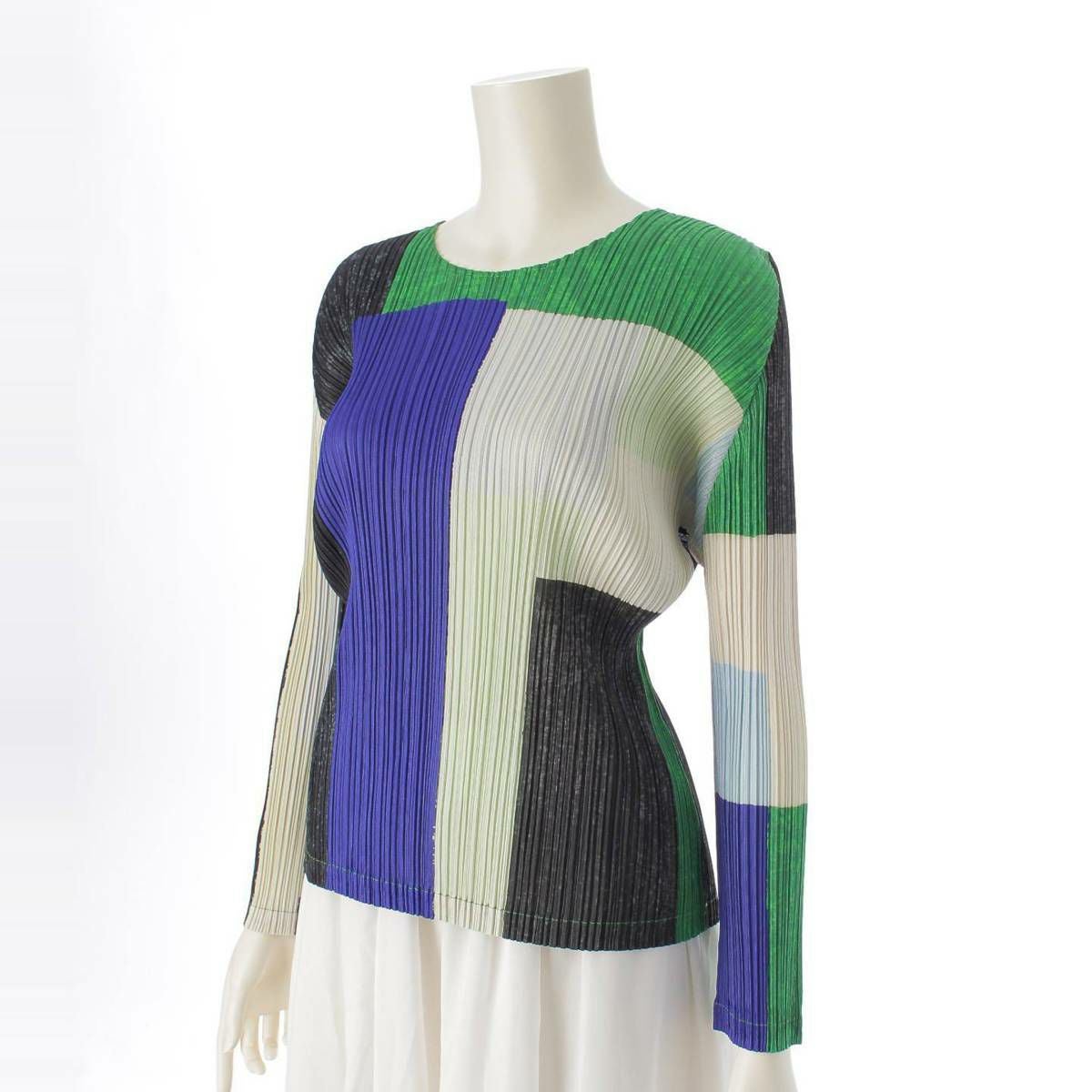 PLEATS PLEASE イッセイミヤケ　長袖トップス 幾何学模様 プリーツプリーズ イッセイミヤケ PLEATS PLEASE ISSEY 長袖トップス