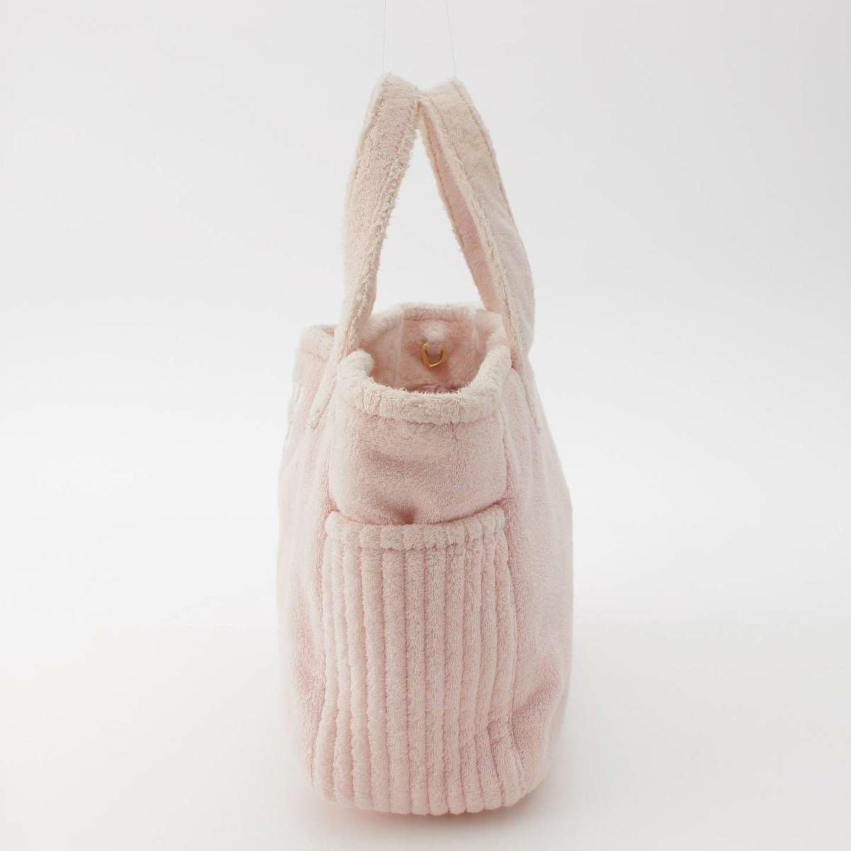 ミュウミュウ Miu Miu テリークロス ロゴ刺繍 タオル生地 2way トート