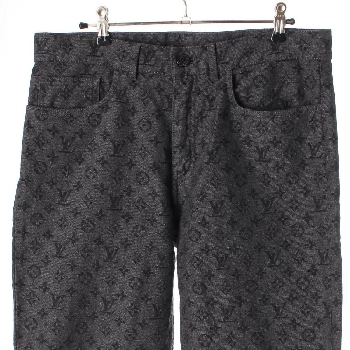 ルイヴィトン NBAコラボ 21SS メンズ モノグラム デニム パンツ