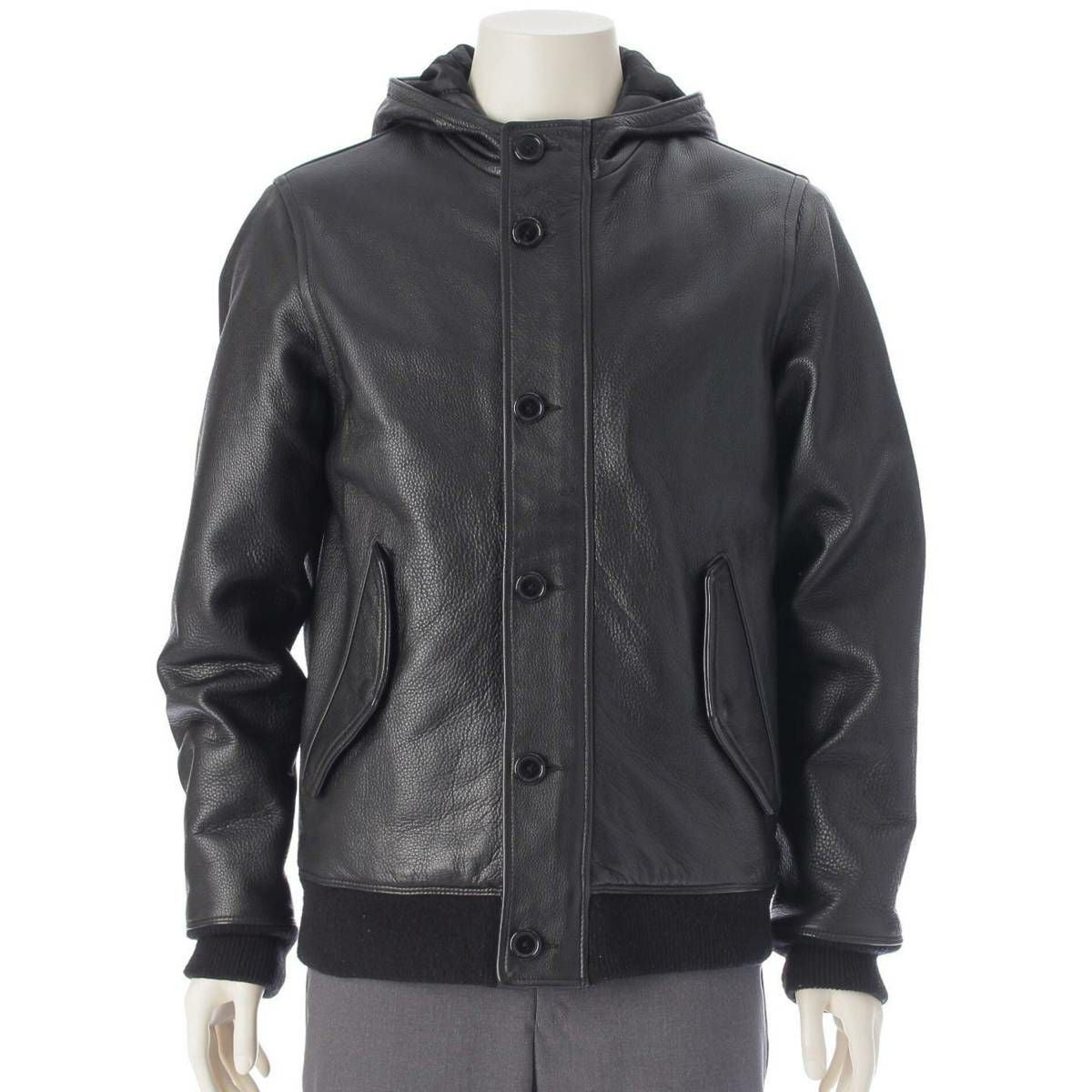 Supreme Cold Weather Bomber M ブラック シュプリーム Supreme メンズ 09AW フード レザー Cold Weather Bomber