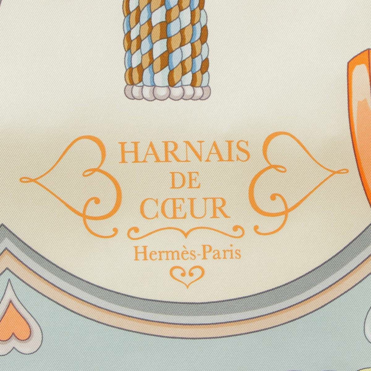 エルメス カレ90 シルク スカーフ Harnais de Coeur アルネドゥクール