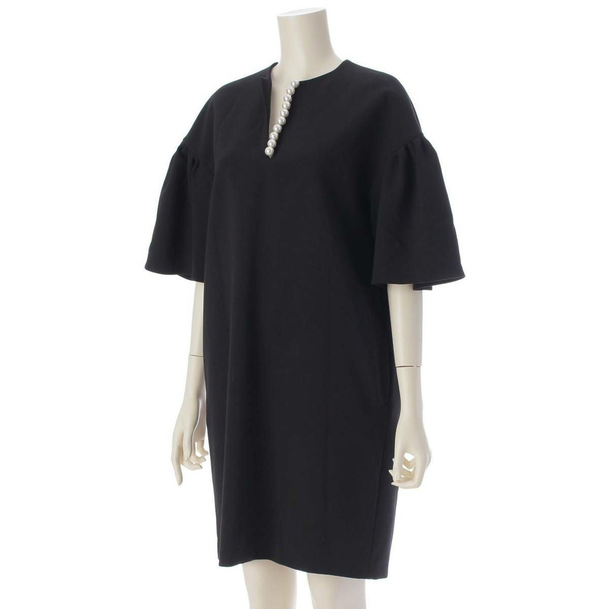 定価約55000円　yoko chan ヨーコチャン　袖フリル　ワンピース　36 ヨーコチャン YOKO CHAN パール 袖フリル ワンピース ドレス YCD-421