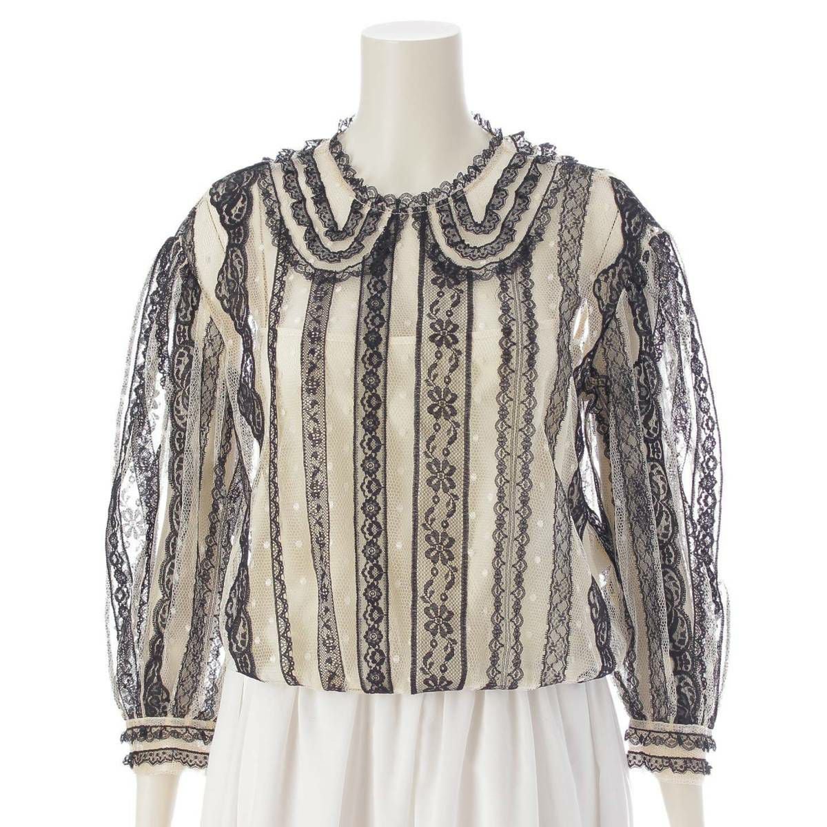 レッドヴァレンティノ Red Valentino 21年 フラワー レース ストライプ