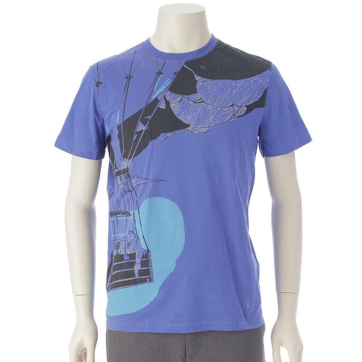 ルイヴィトン メンズ プリント 気球 Tシャツ トップス 半袖 RM111M