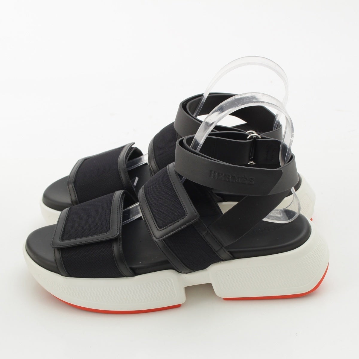 エルメス 23SS ギーク Geek レザー メッシュ ベルクロストラップ