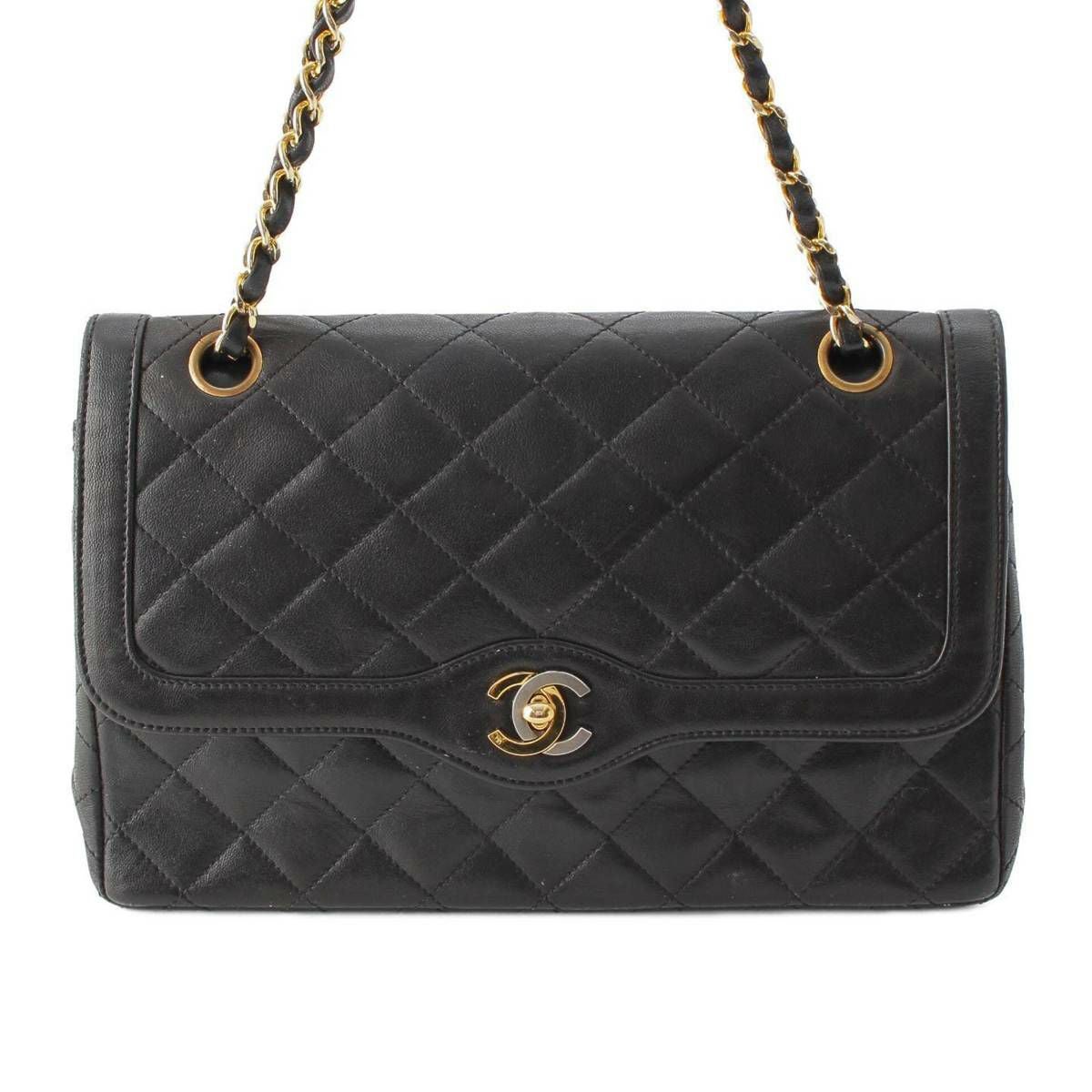 シャネル】Chanel パリ限定 マトラッセ ラムスキン チェーンショルダー