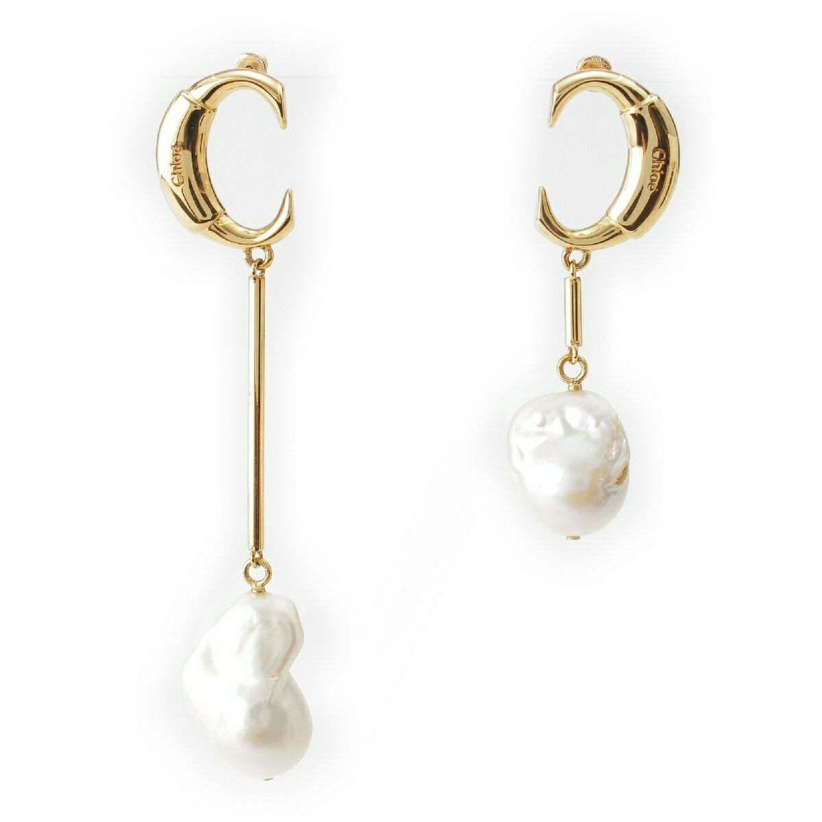 クロエ DARCEY ドロップ パール アシンメトリー ピアス