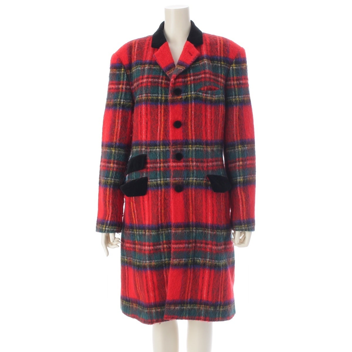 Jean Paul Gaultier コート モヘア チェック ゴルチェ ジャンポールゴルチエオム JEAN-PAUL GAULTIER HOMME 97AW モヘア