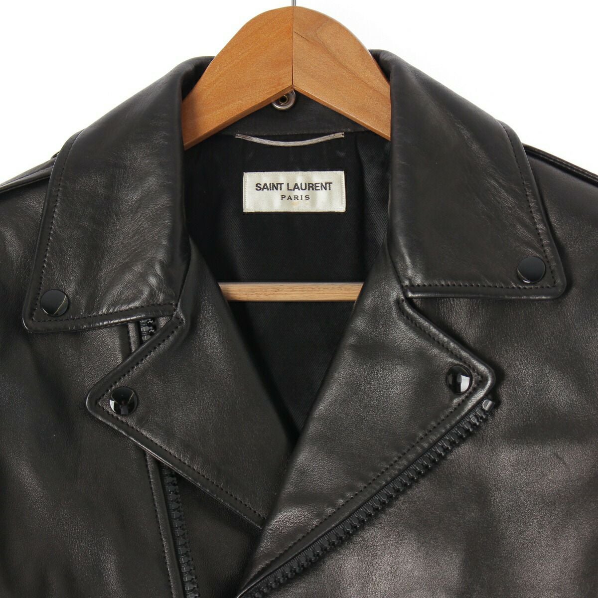 サンローラン 15AW エディ期 ラムスキン ジップアップ L01ライダース