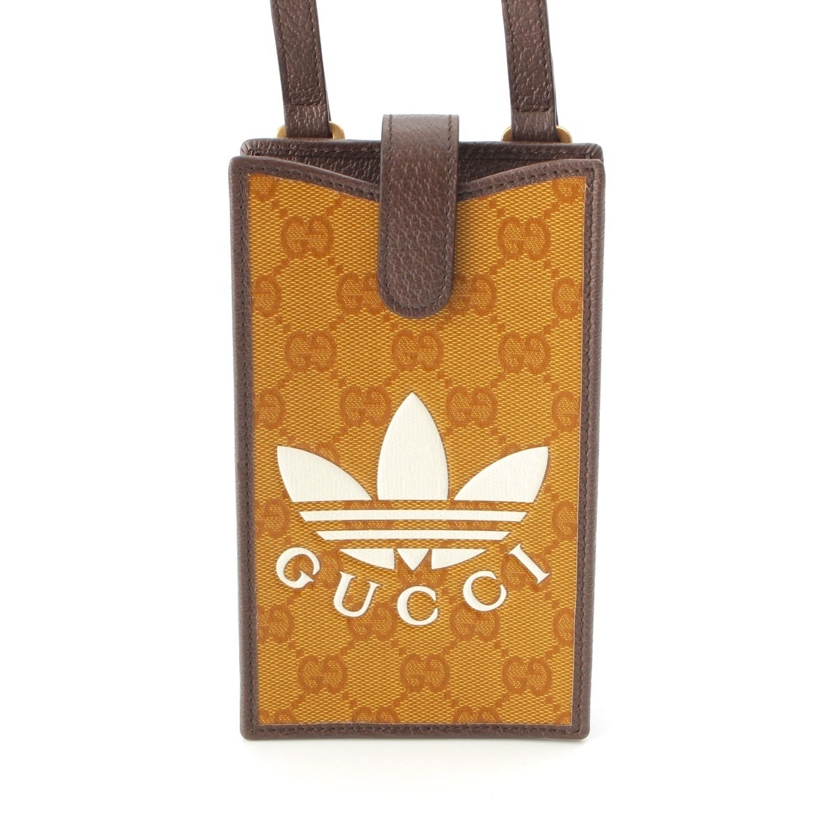 グッチ アディダス adidas レザー スマホ フォンケース GGクリスタル