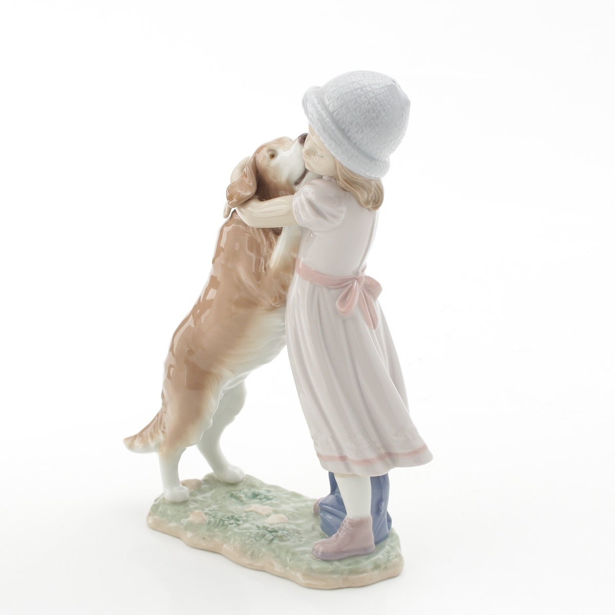 リヤドロ 2002年 待ってたよ! 磁器 人形 女の子 犬 オブジェ