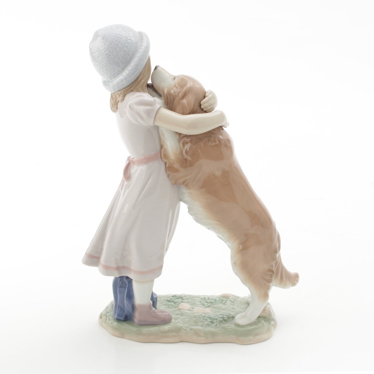 リヤドロ 2002年 待ってたよ! 磁器 人形 女の子 犬 オブジェ