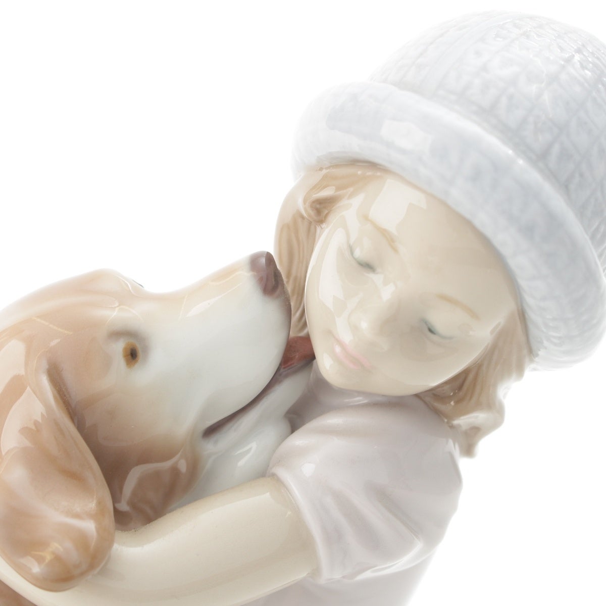 リヤドロ 2002年 待ってたよ! 磁器 人形 女の子 犬 オブジェ