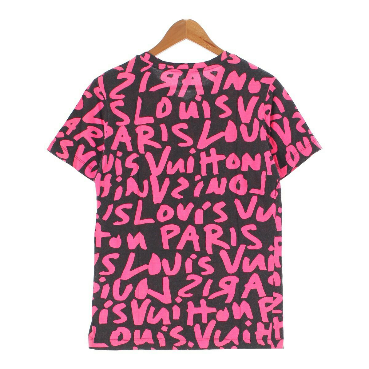 ルイヴィトン モノグラム ロゴ グラフィティ Vネック Tシャツ 半袖