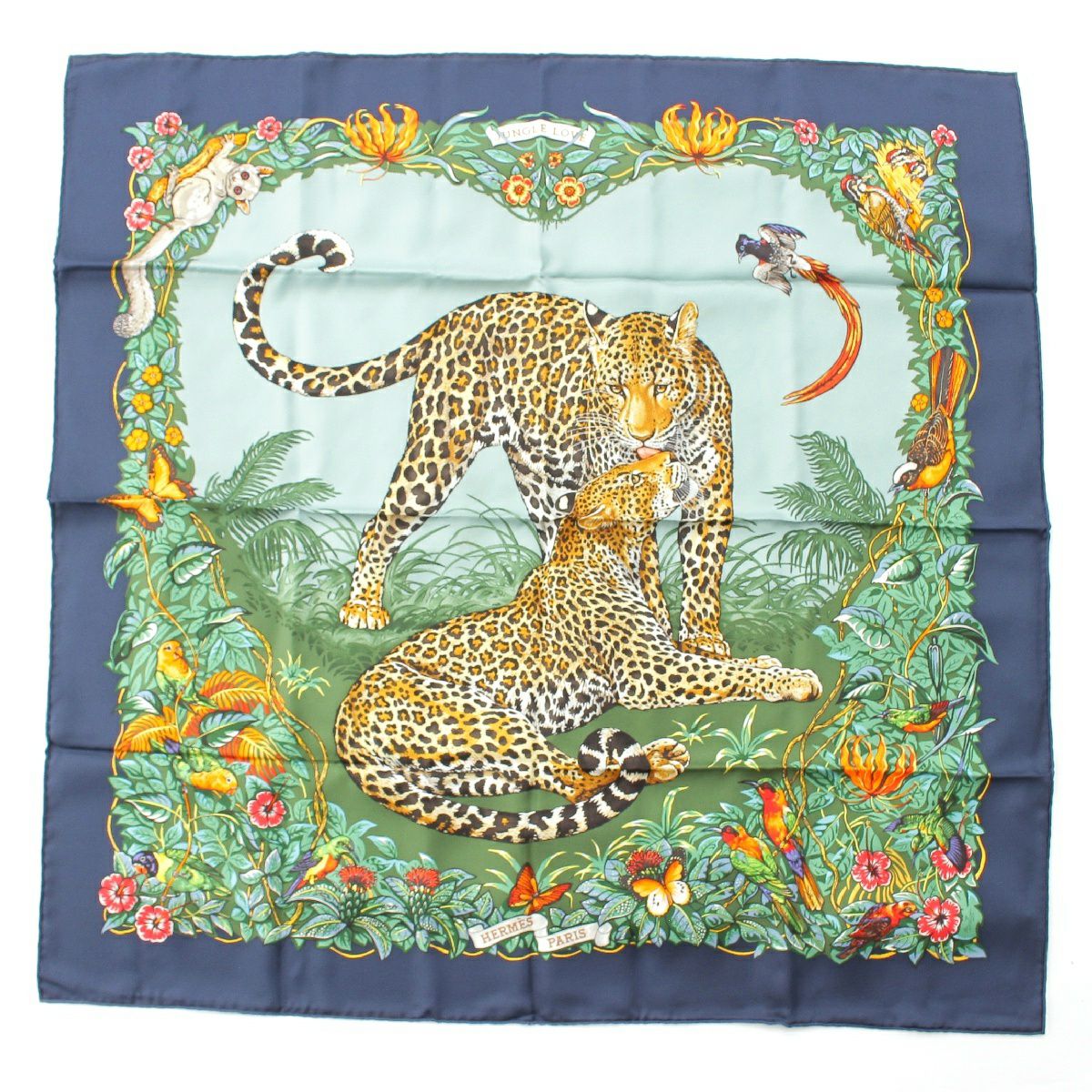エルメス 24AW カレ90 シルク JUNGLE LOVE ジャングルラブ スカーフ