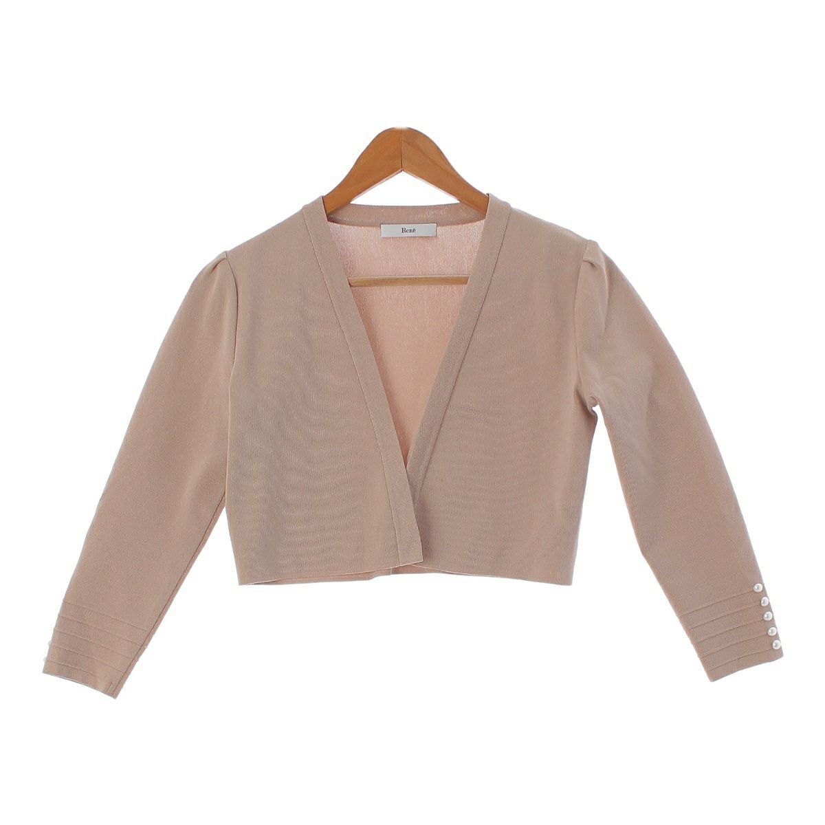 ゆきざきk14WGクロスルビー-新品ルネRene ショートカーディガンボレロ