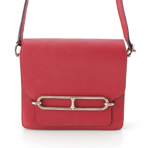 エルメス X刻印 サックロウリス 19 エヴァーカラー ショルダーバッグ シルバー金具 ルージュグレナ