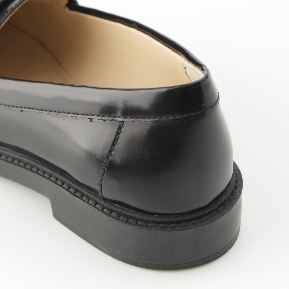 未使用⭐️TOD'S トッズ　ダブルT レザー　ローファー　ブラック　39 トッズ レザー ダブルT フリンジ ローファー シューズ ブラック 39