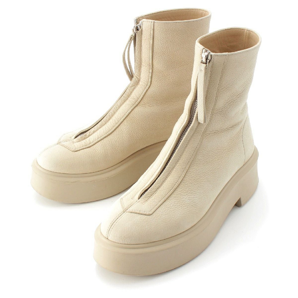 ザロウ THE ROW Zipped Boot 1 レザー フロントジップ アンクル
