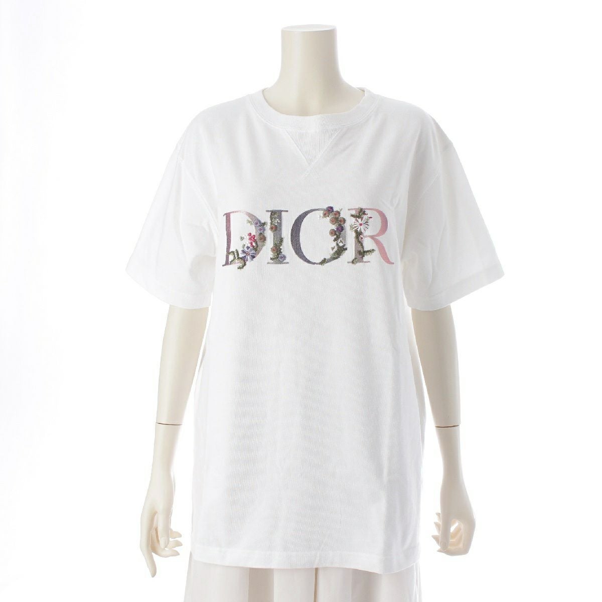 ディオール 21SS Oversized Dior Flowers Tee コットン フラワーロゴ