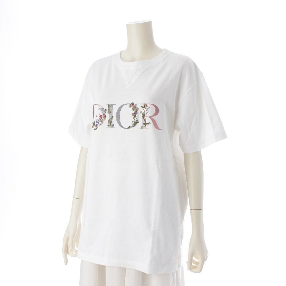 ディオール 21SS Oversized Dior Flowers Tee コットン フラワーロゴ