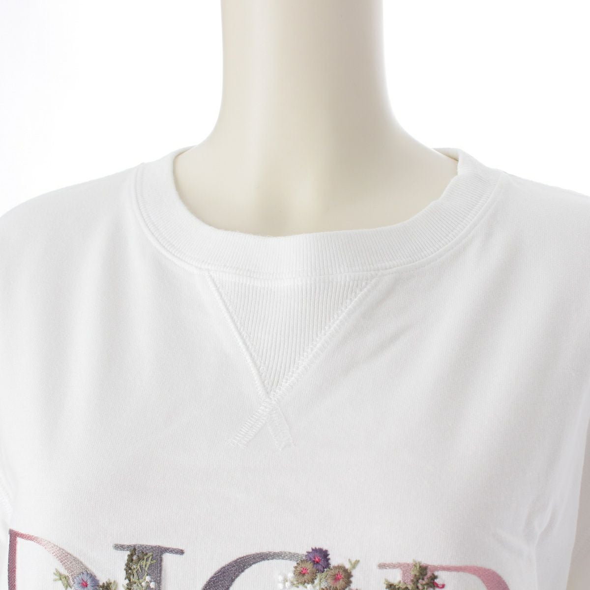 Dior 刺繍ロゴ ホワイトTシャツ DIOR スーパーコピー Tシャツ ロゴとキャラクター刺繍 洗練された