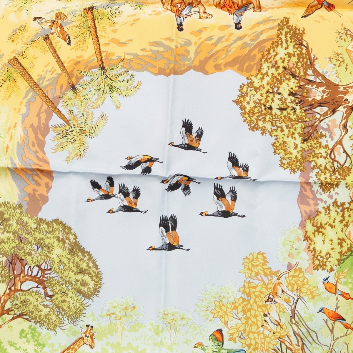 エルメス カレ90 CARRE90 アフリカ AFRICA シルク アニマル柄 スカーフ