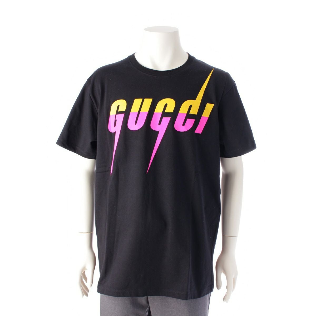 グッチ Tシャツ トップス プリント ロゴ ブラック 黒 M マスク