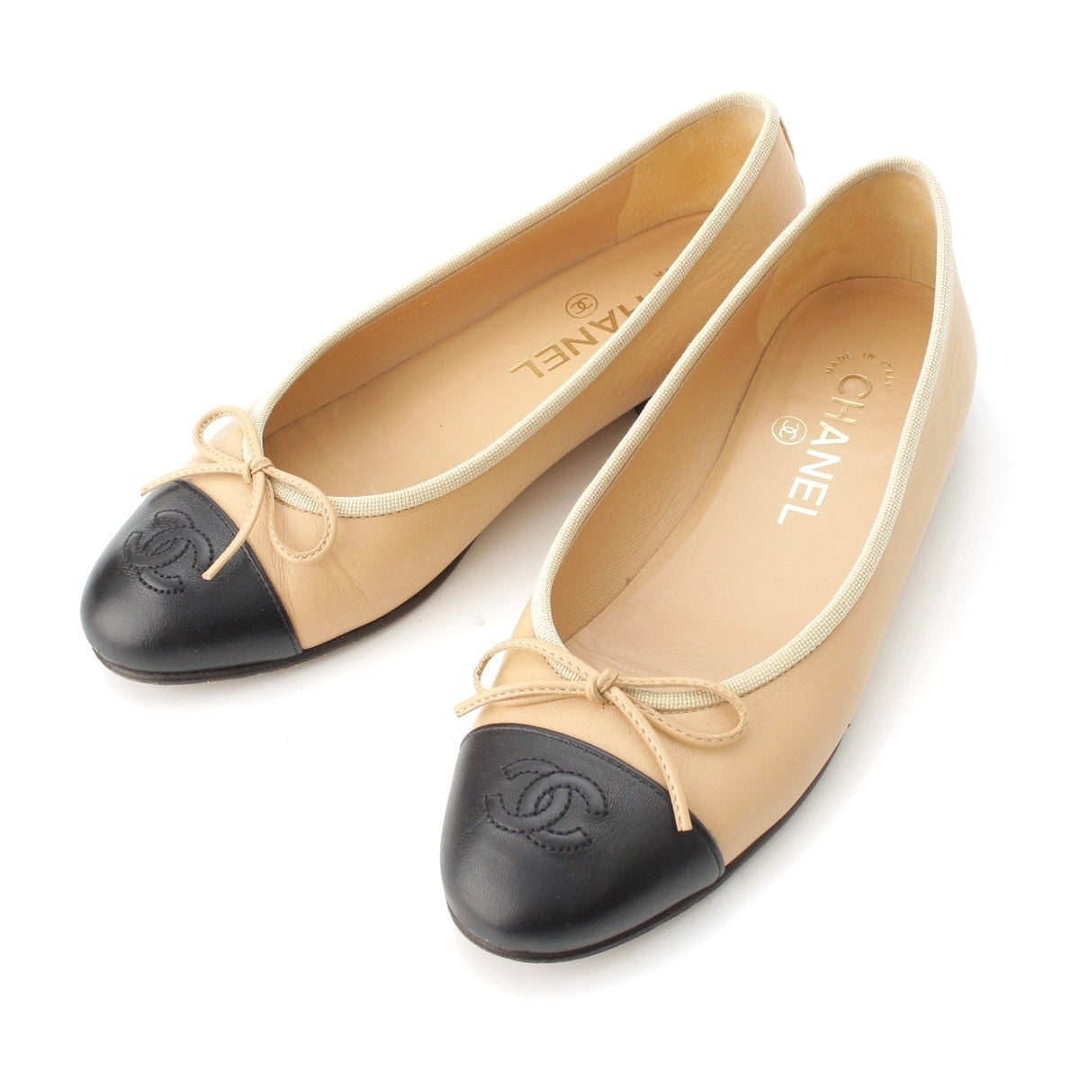 シャネル バレリーナ BALLERINA レザー ココマーク フラット パンプス